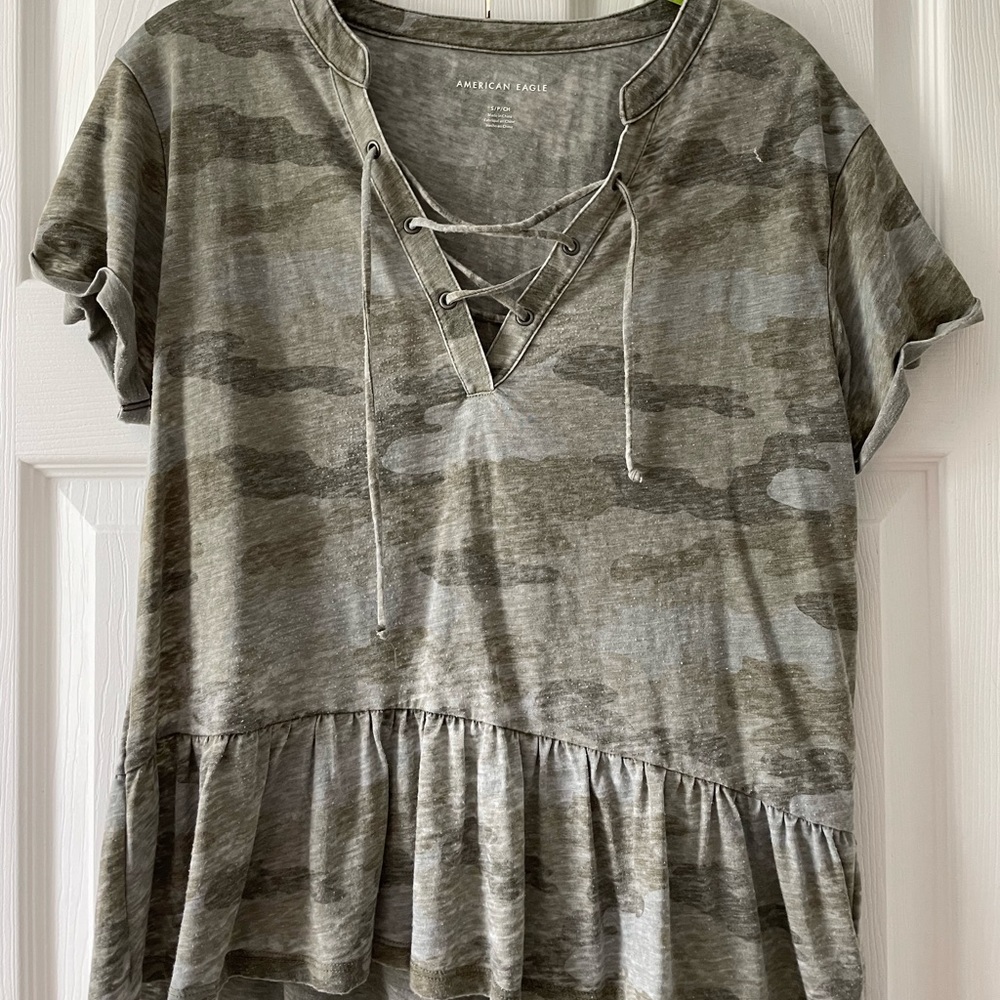 American Eagle camo top